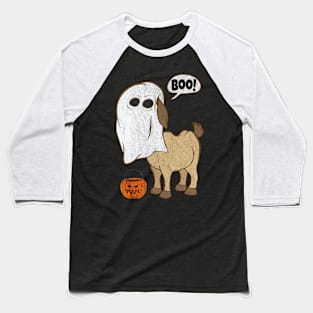 Funny Halloween Goat Ghost Costume Cute Boo Jack O Lantern Baseball T-Shirt